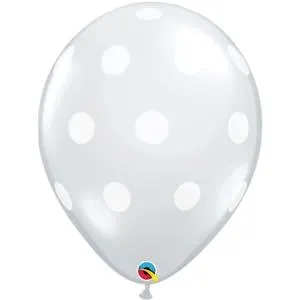 11" Big Polka Dots Clear
