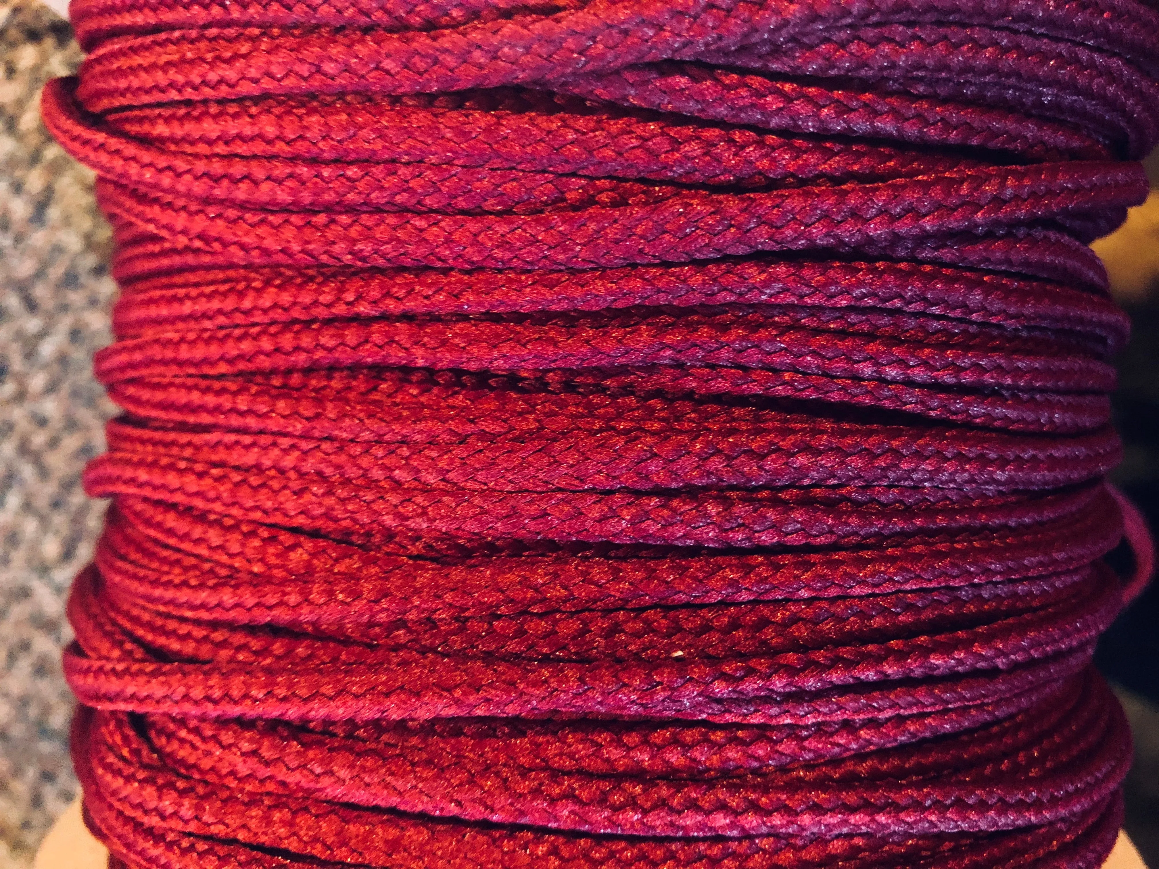 Round Solid Shoelaces - Maroon